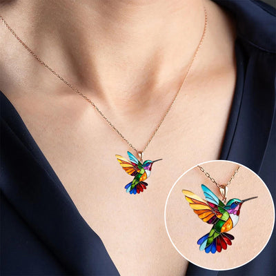 Collier colibri élégant