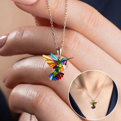 Collier colibri élégant