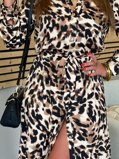 Longue robe NIMA - LEOPARD