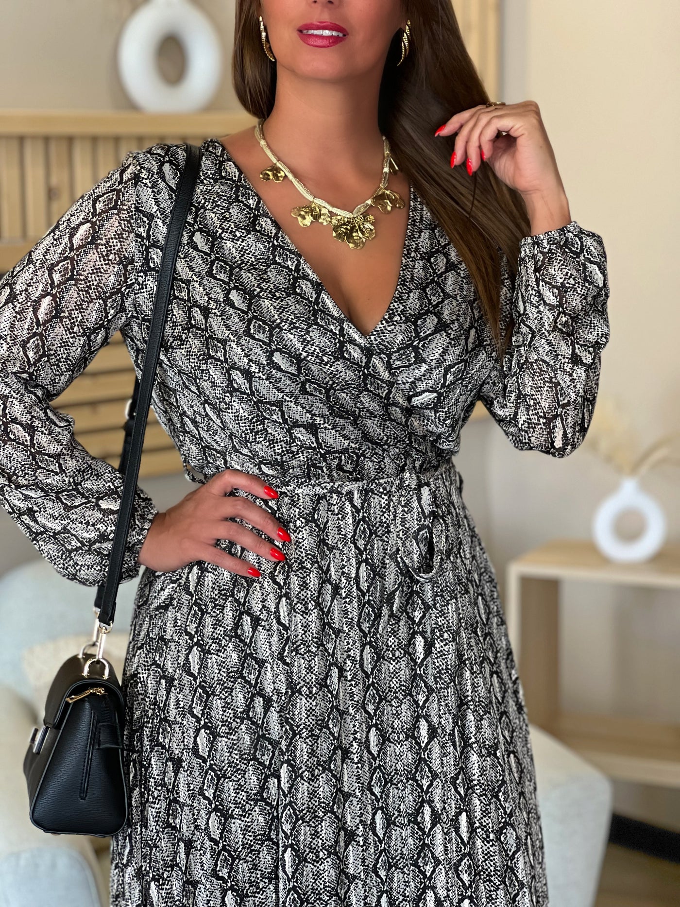 Longue robe VALENTINA - PYTHON