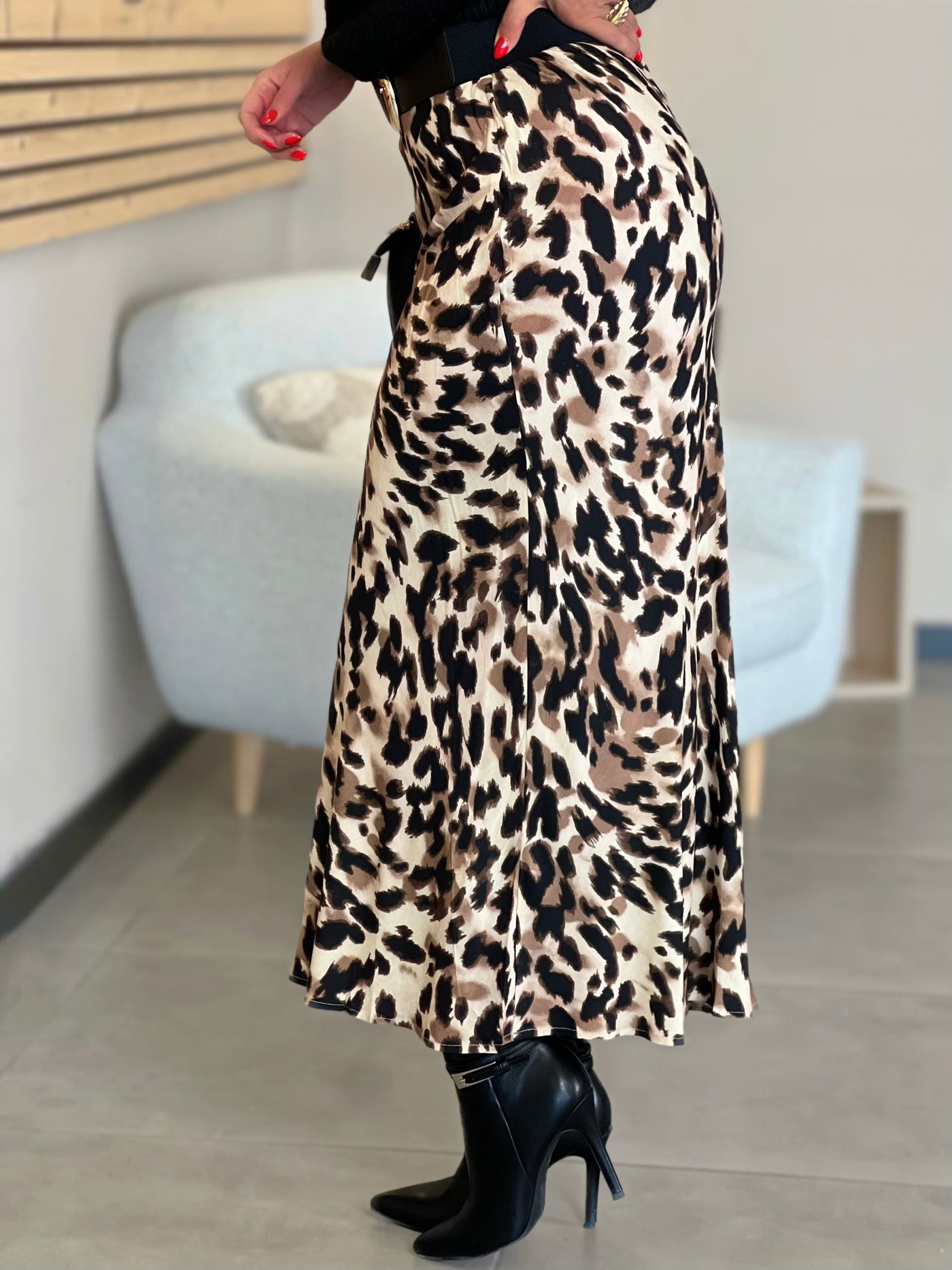 Longue jupe MELINE - LEOPARD