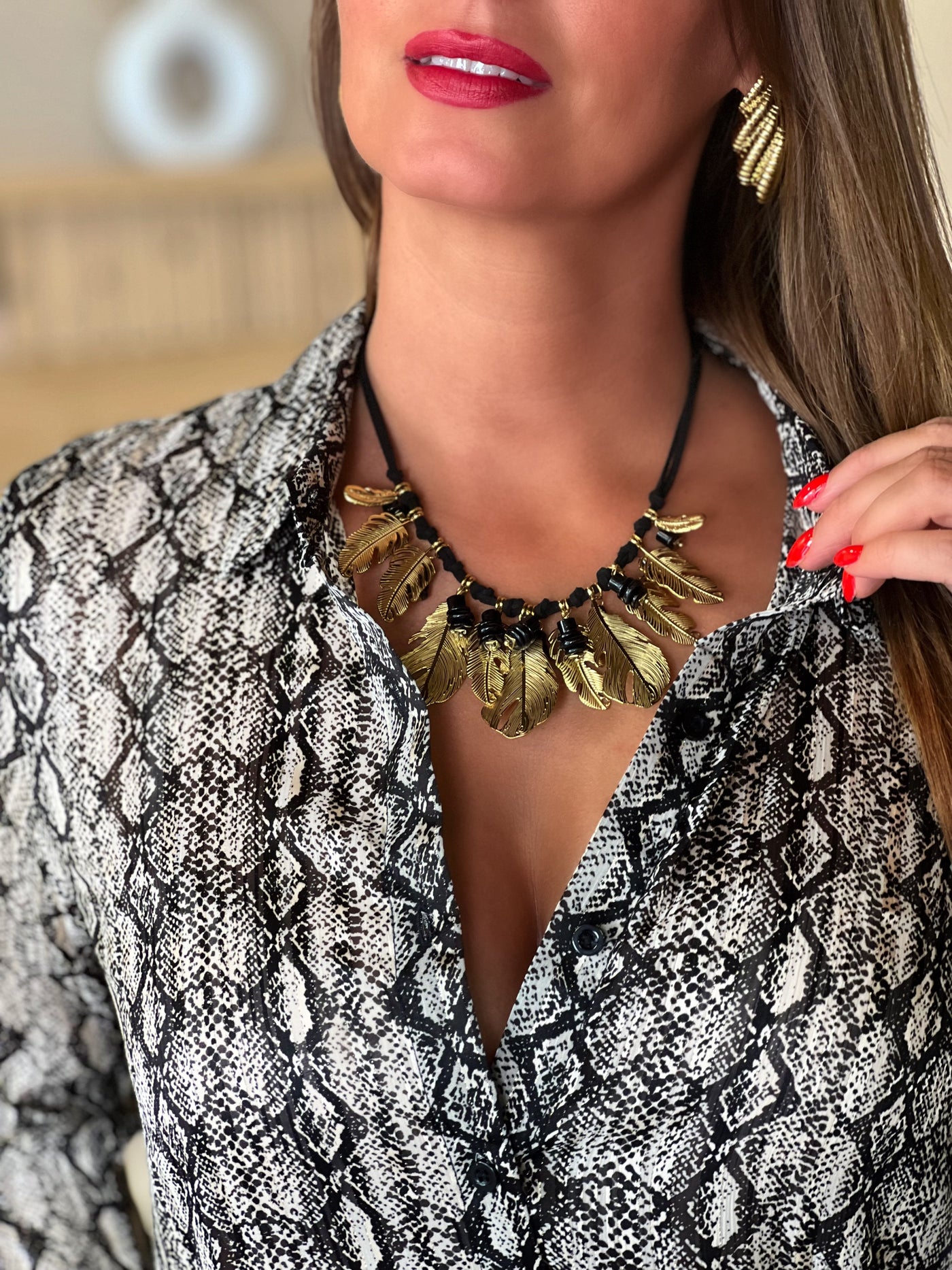 Collier en acier ERMANITA - NOIR