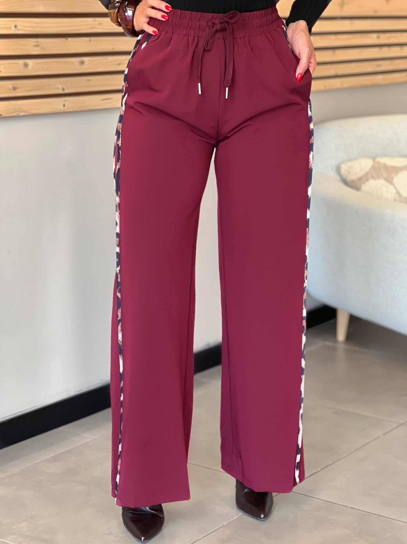 Pantalon SHAUNA - BORDEAUX