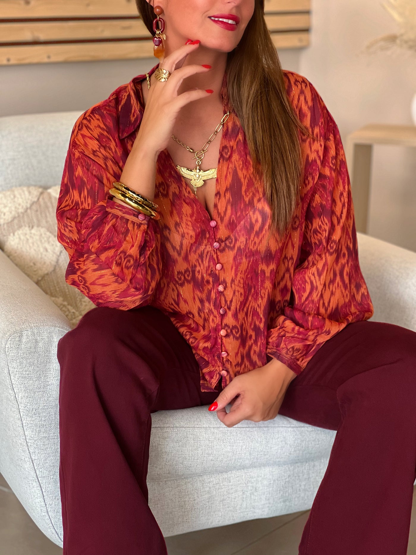 Chemise NOELIE - BORDEAUX