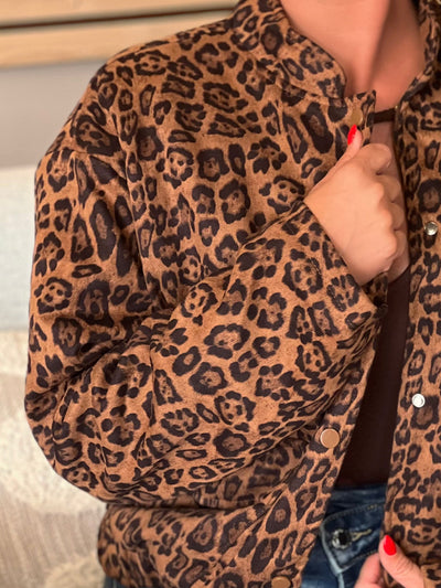 Bomber en suédine LIDIA - LEOPARD