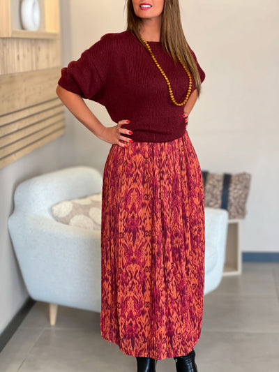 Pull manches courtes SONIA - BORDEAUX