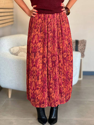 Longue jupe MAEVA - BORDEAUX