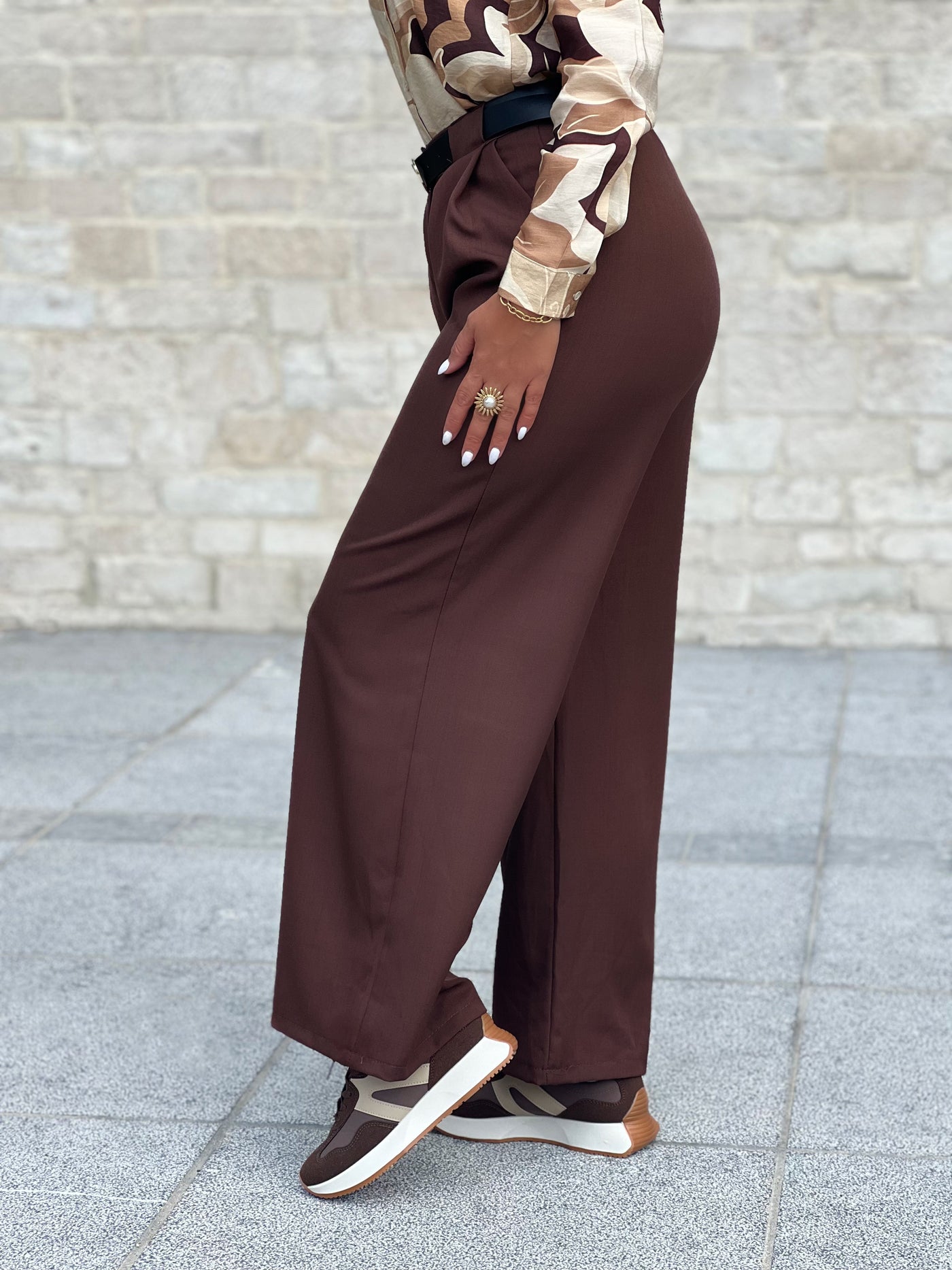 Pantalon LORRAINE - MARRON
