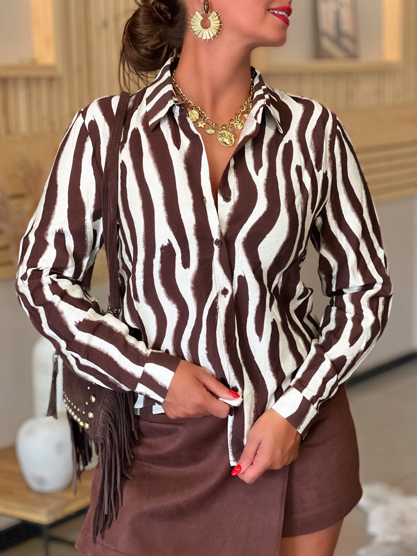 Chemise EMMA - MARRON