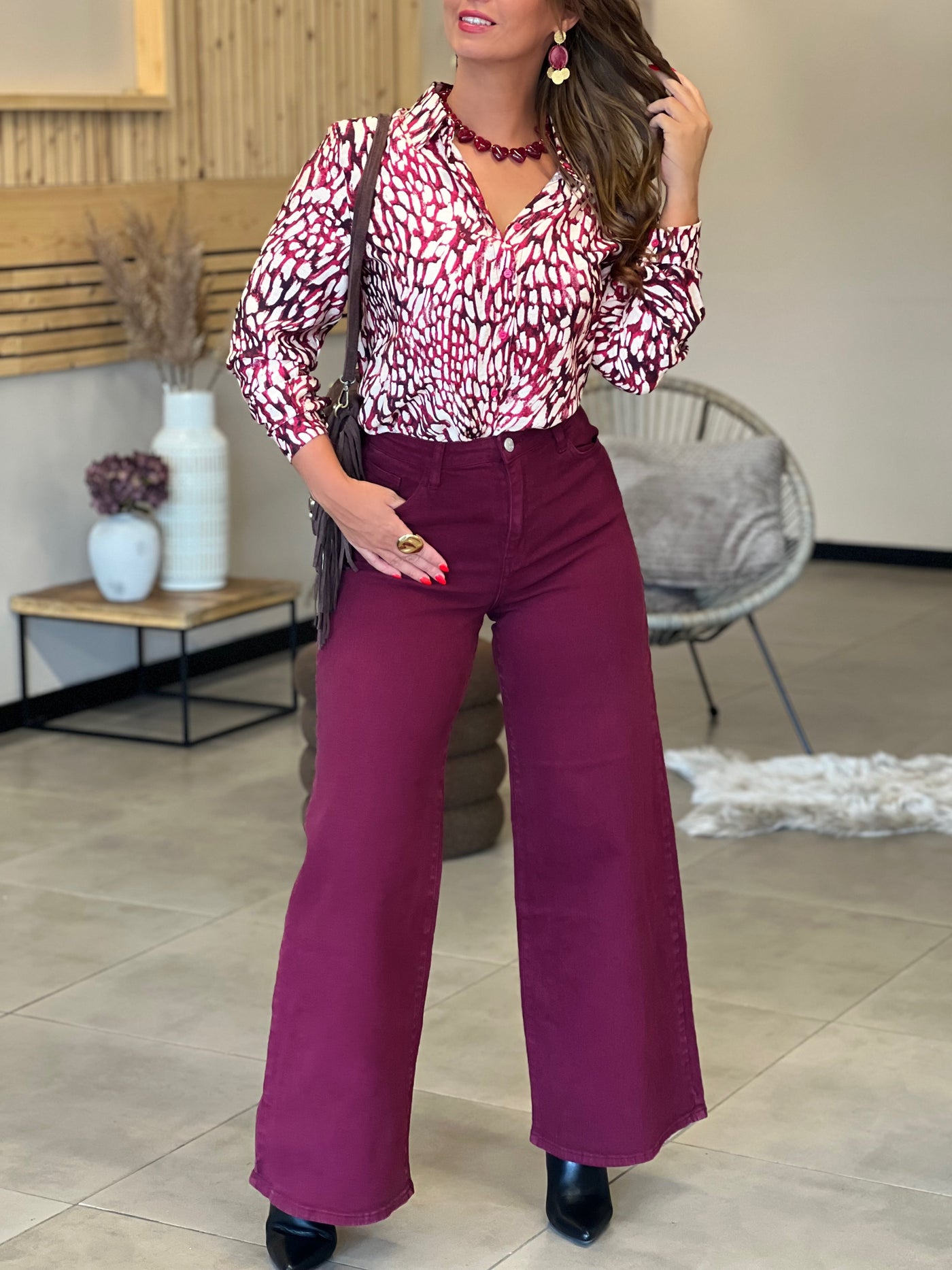 Chemise ASTRID - BORDEAUX