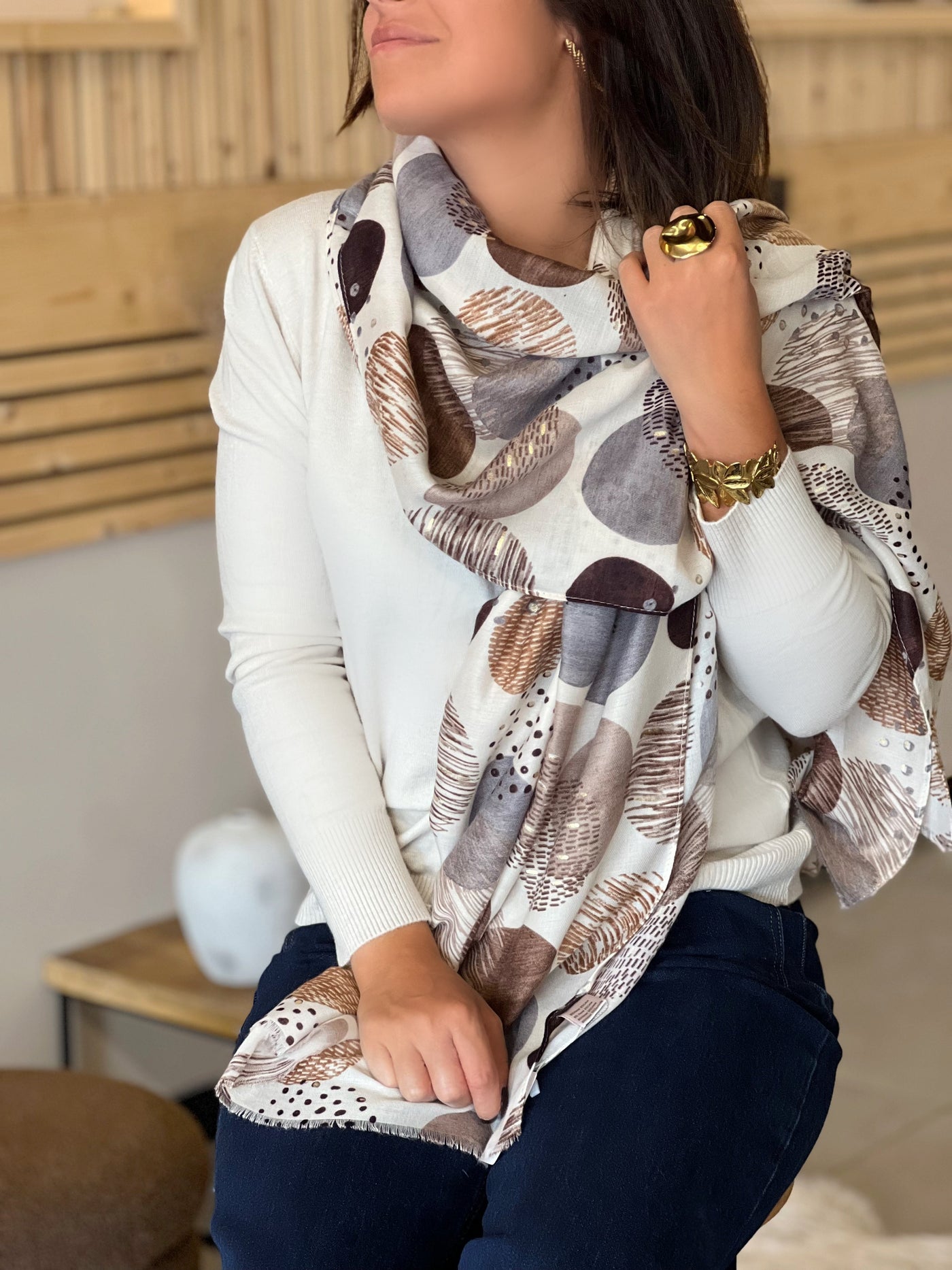 Foulard NINA -  BEIGE