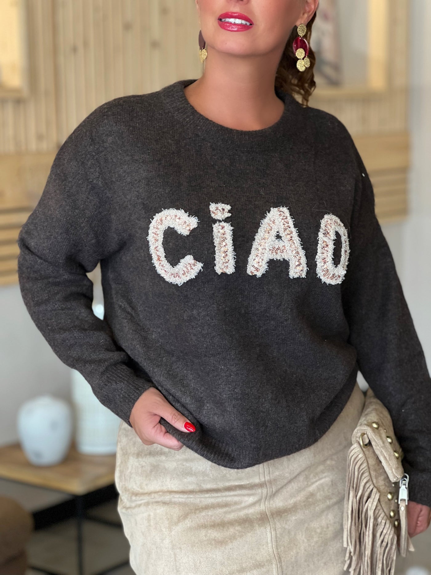 Pull AMELIE - MARRON