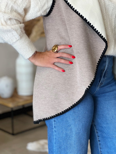 Gilet sans manches GWEN - TAUPE