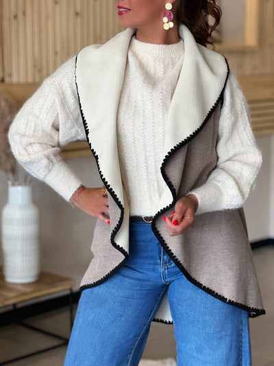 Gilet sans manches GWEN - TAUPE