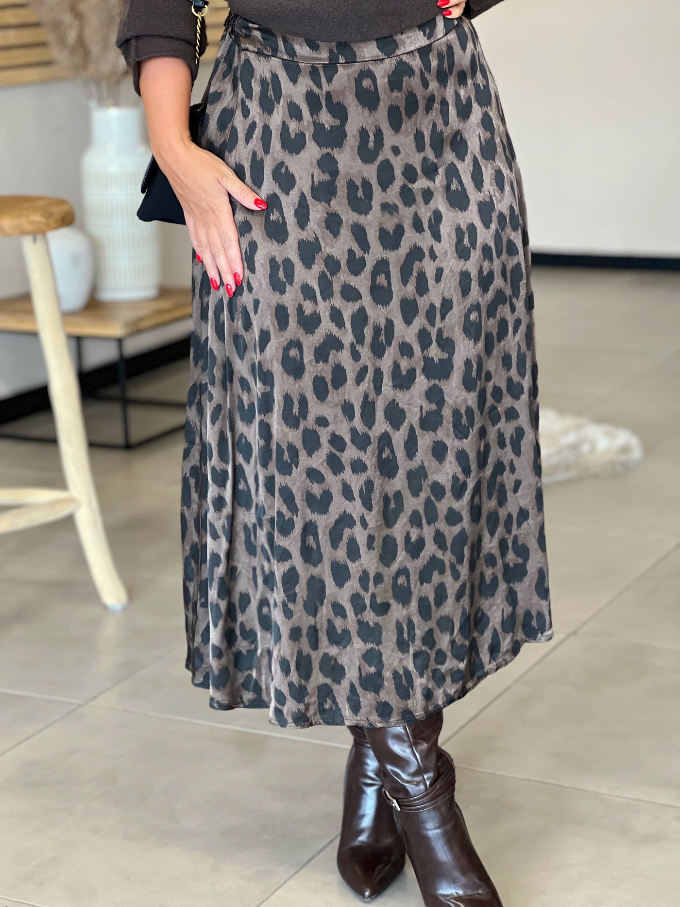 Longue jupe LUCILE - LÉOPARD
