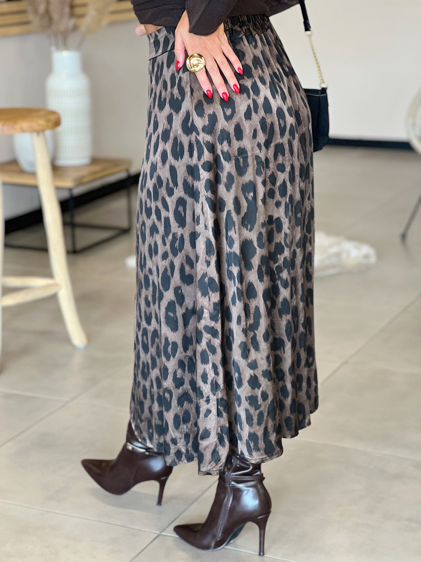Longue jupe LUCILE - LÉOPARD