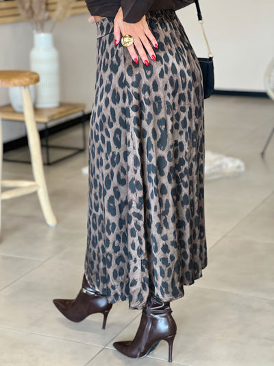 Longue jupe LUCILE - LÉOPARD