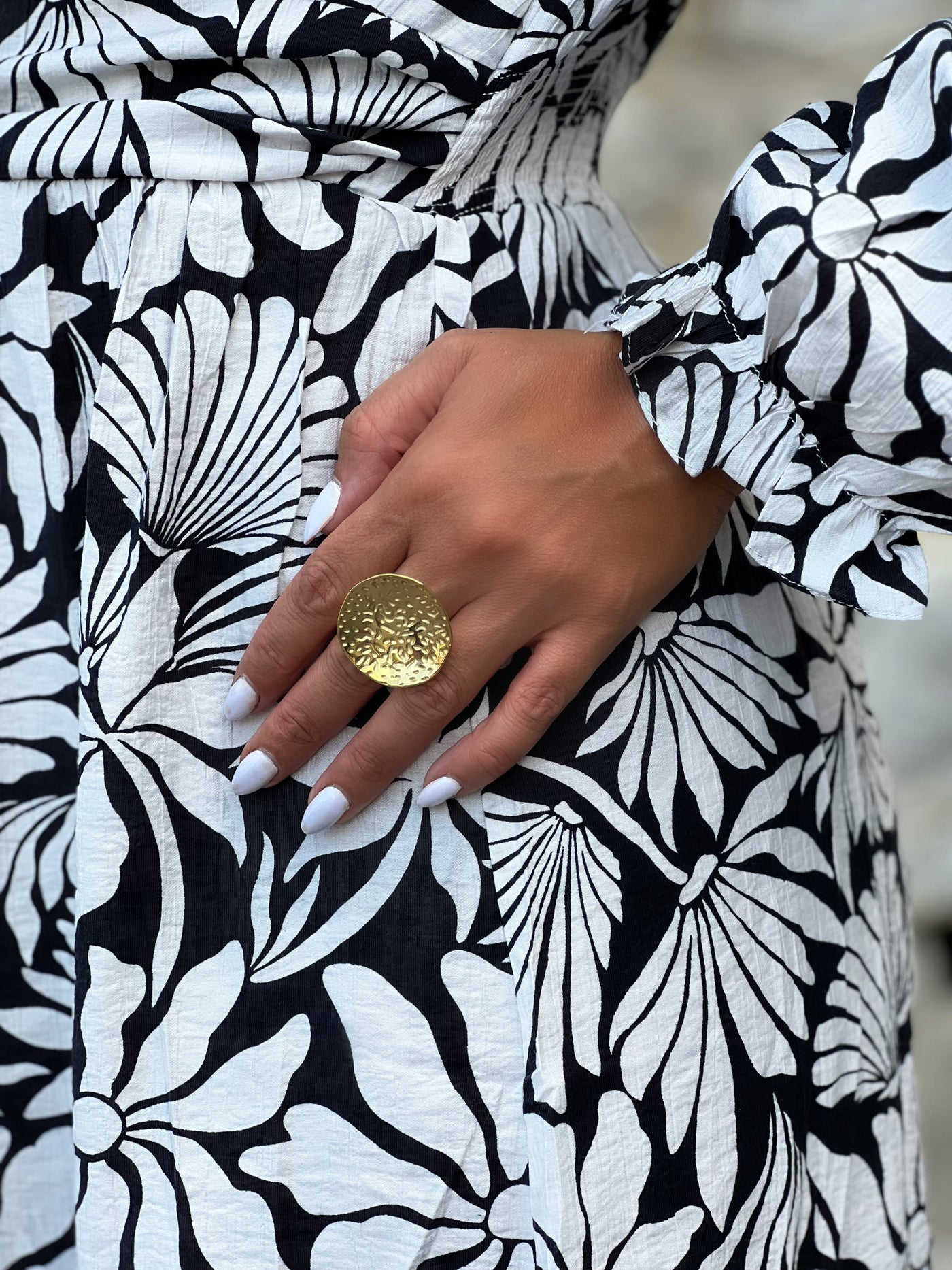 Bague en acier LENA - DORE