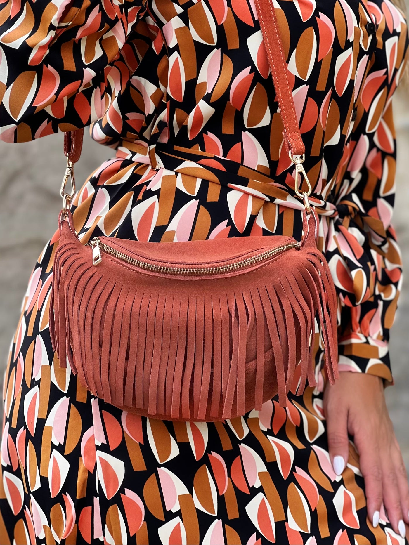Sac bandoulière CALISTA - BRIQUE