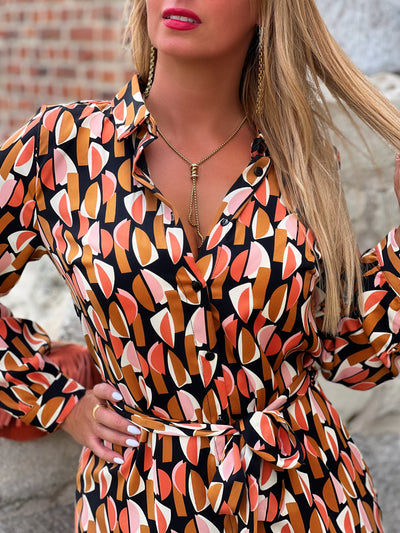 Robe chemise ROMY - BRIQUE