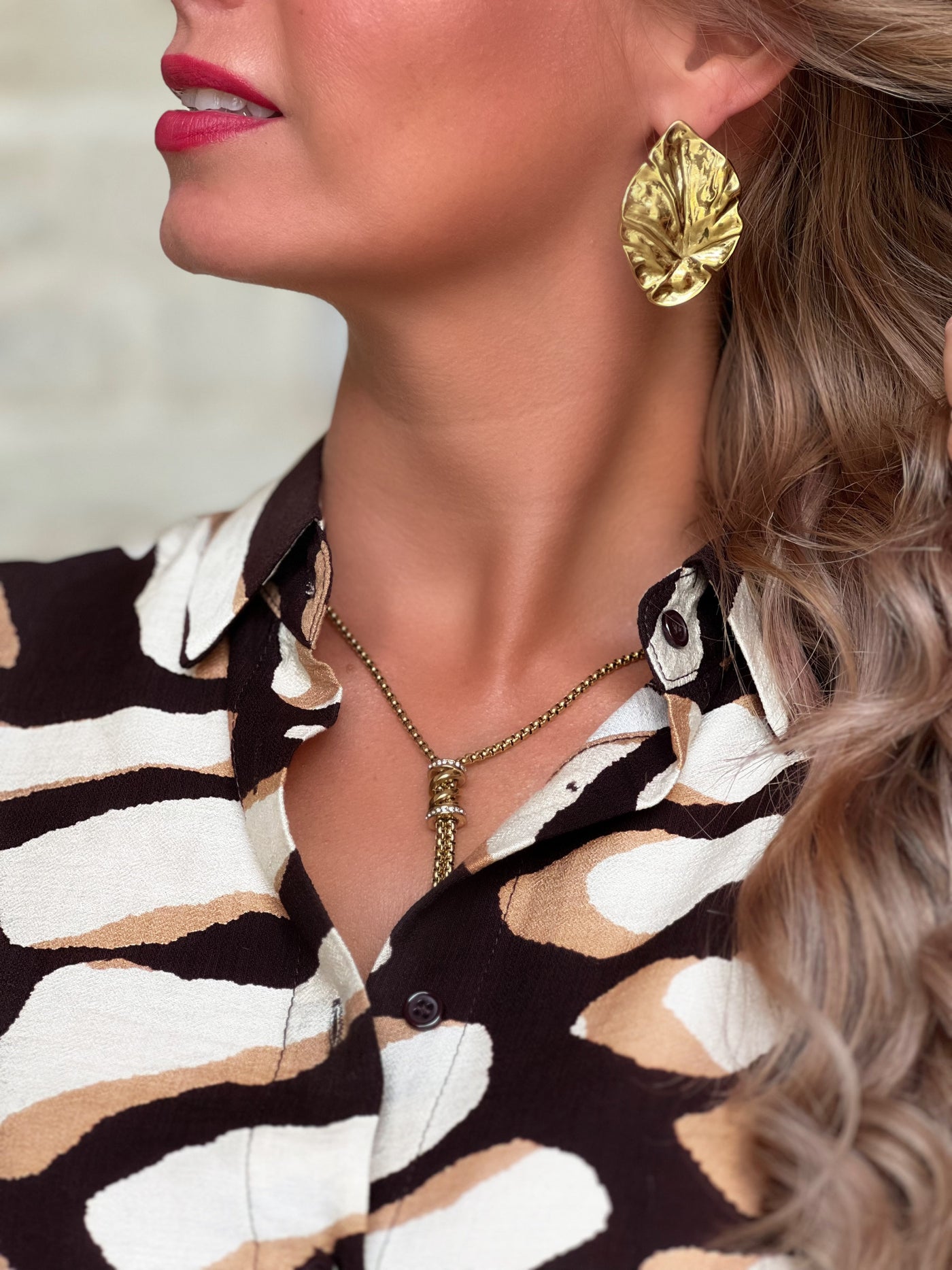 Boucles d'oreilles en acier LOU - DORE