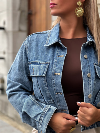 Veste en jeans FILLIPA - BLEU