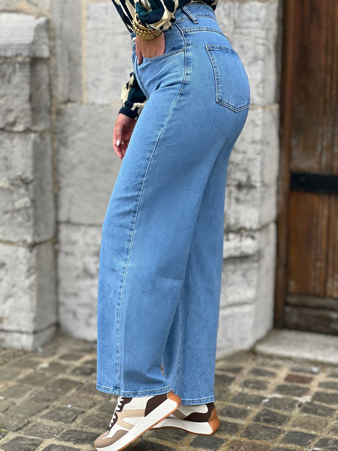 Jeans wide leg KATYA - BLEU