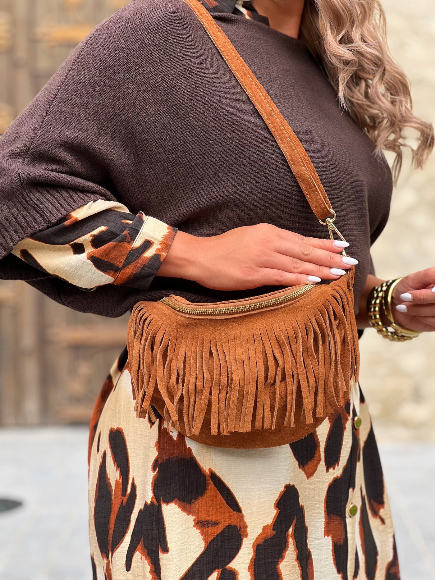 Sac bandoulière CALISTA - CAMEL