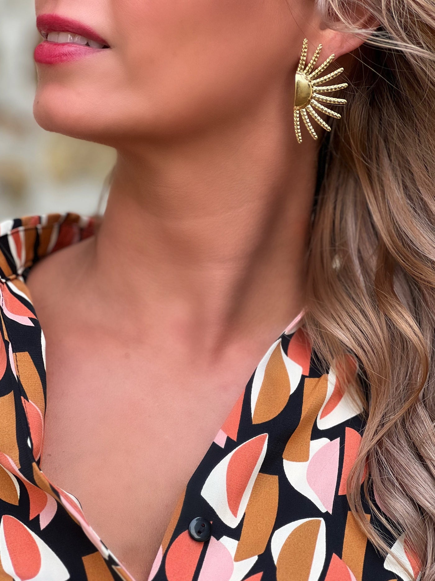 Boucles d'oreilles en acier DANA  - DORE