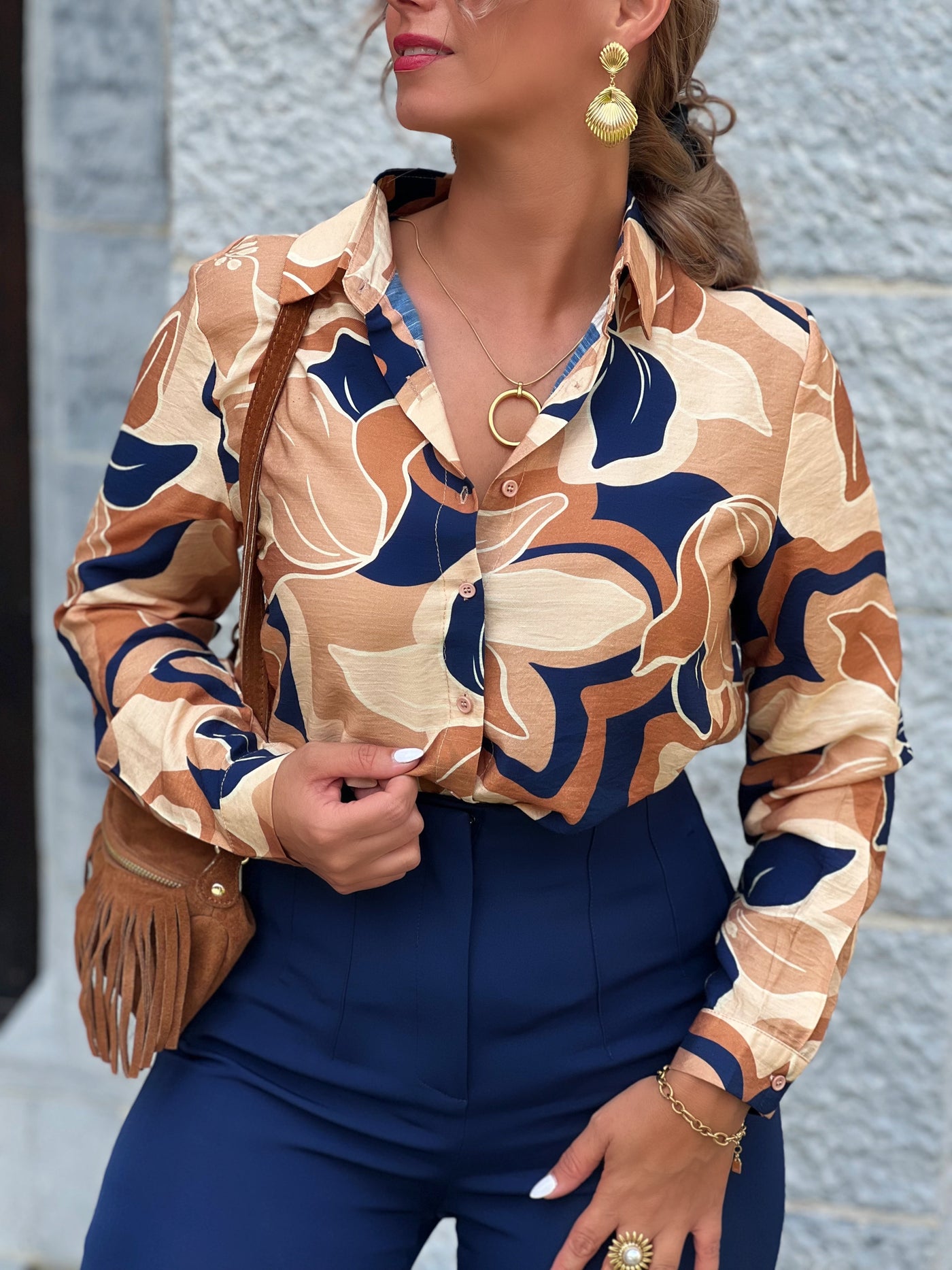 Chemise KEILAH - BLEU MARINE