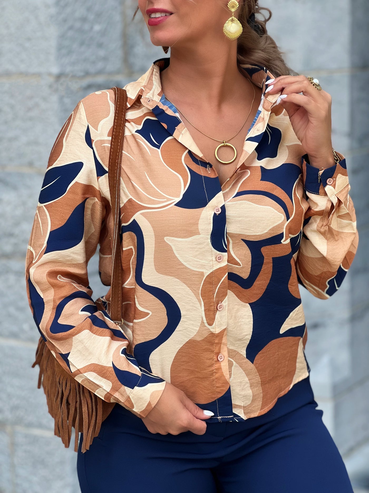 Chemise KEILAH - BLEU MARINE