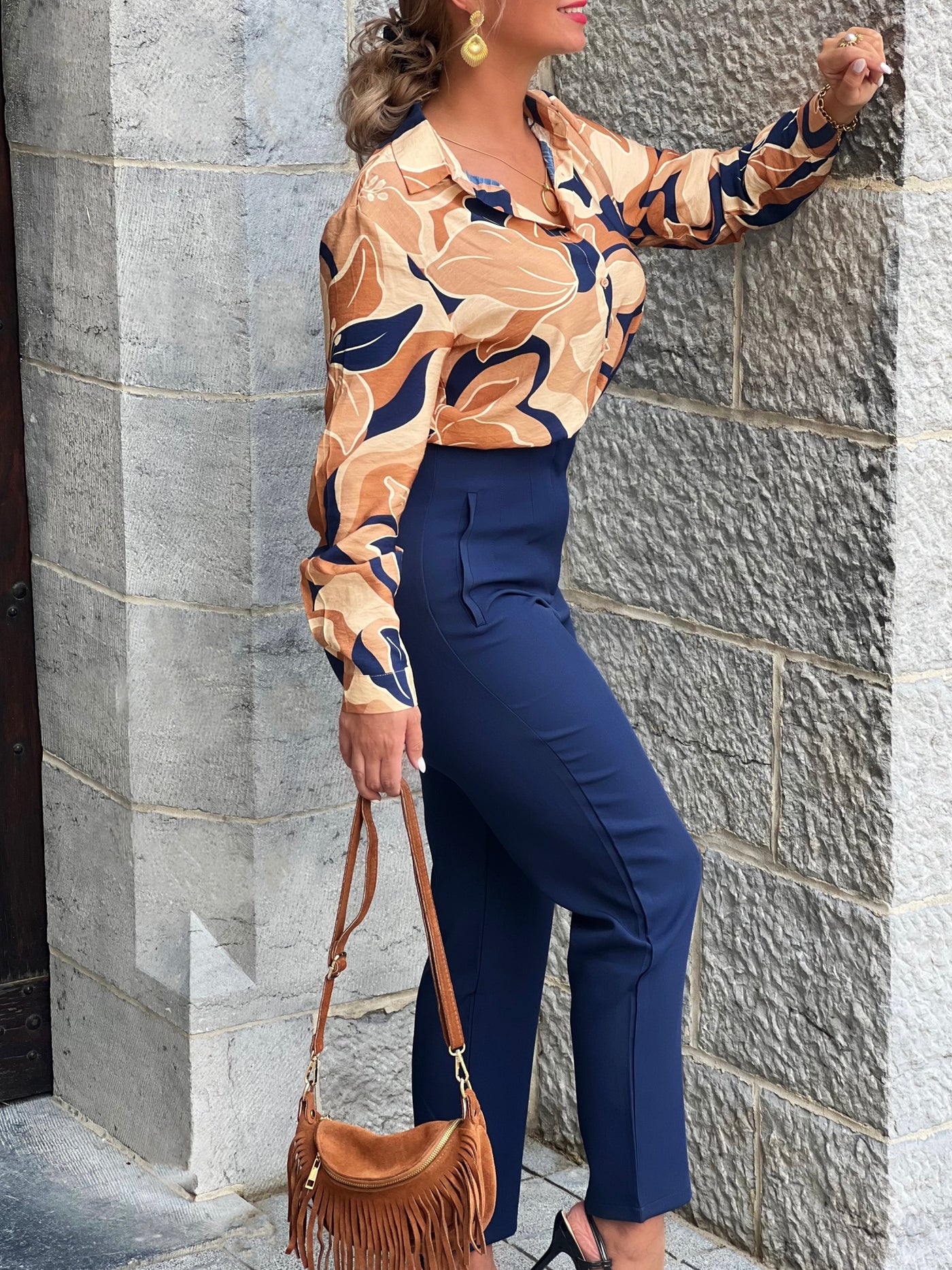 Chemise KEILAH - BLEU MARINE