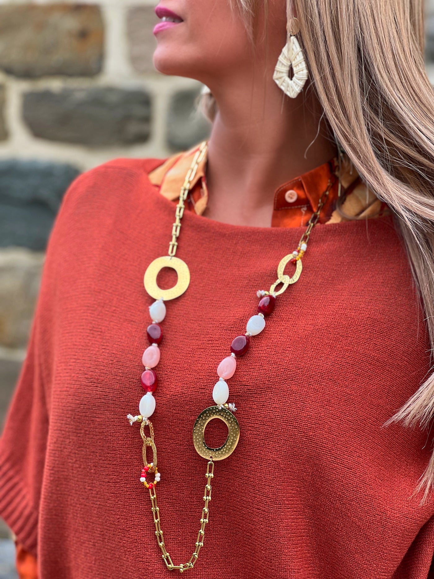 Collier en acier MEREDITH - BORDEAUX