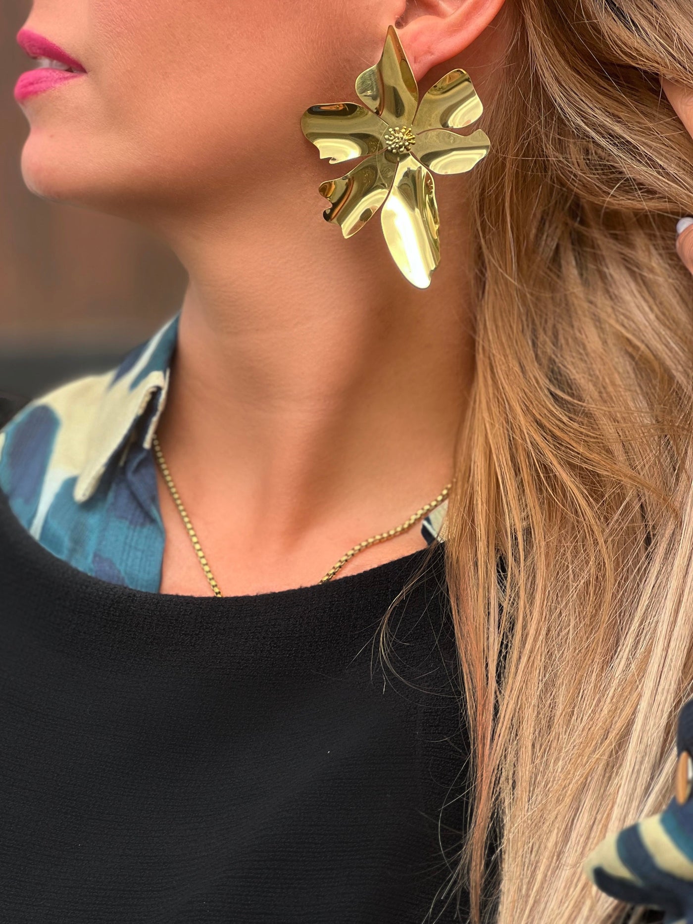 Boucles d'oreilles en acier ARIA  - DORE
