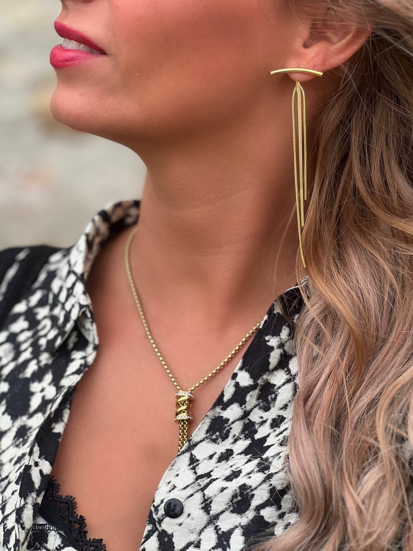 Boucles d'oreilles en acier EMILIA  - DORE
