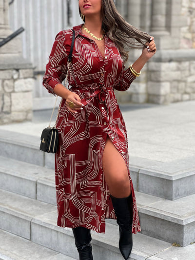 Longue robe DESTINY - BRIQUE