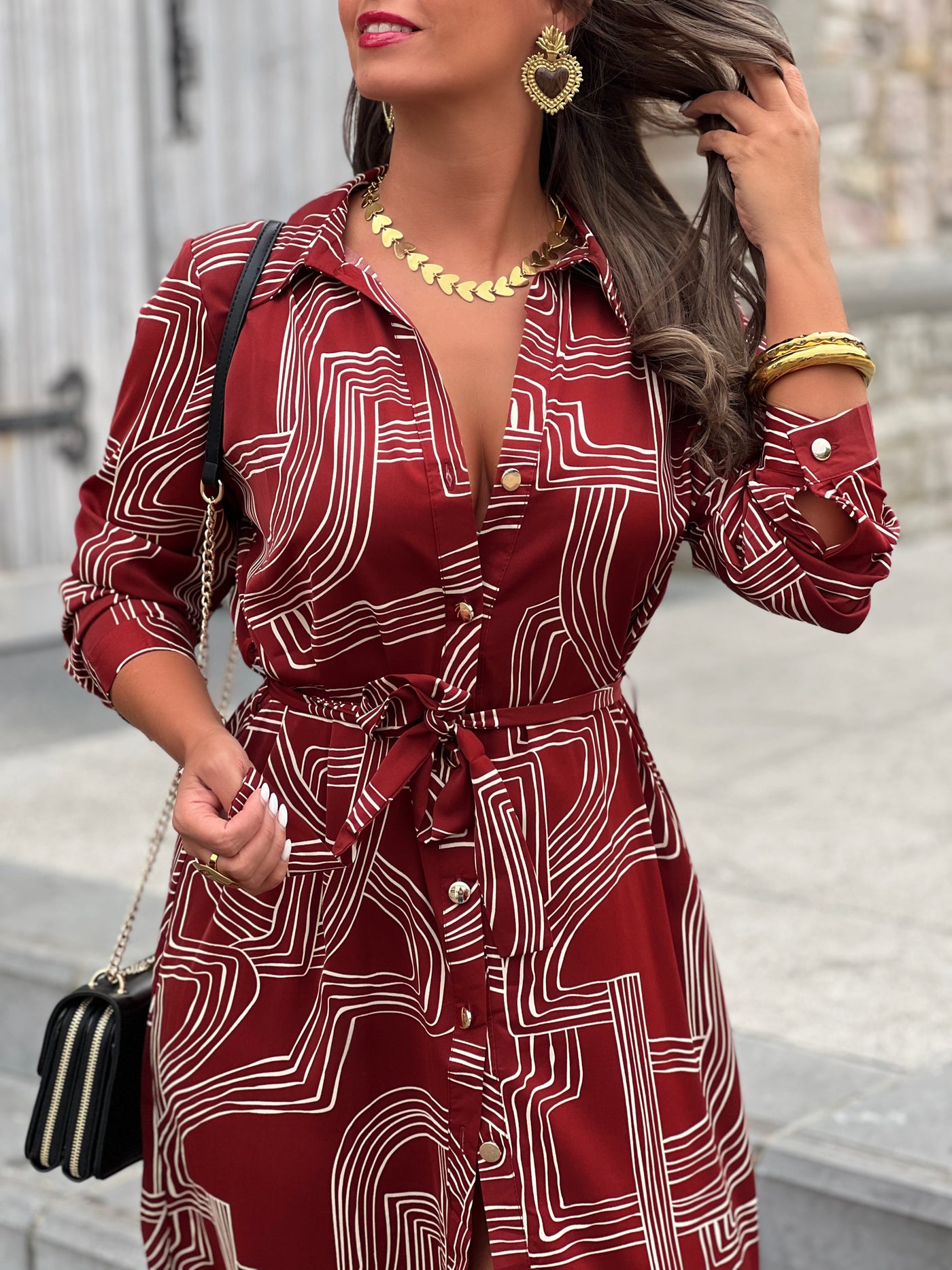 Longue robe DESTINY - BRIQUE