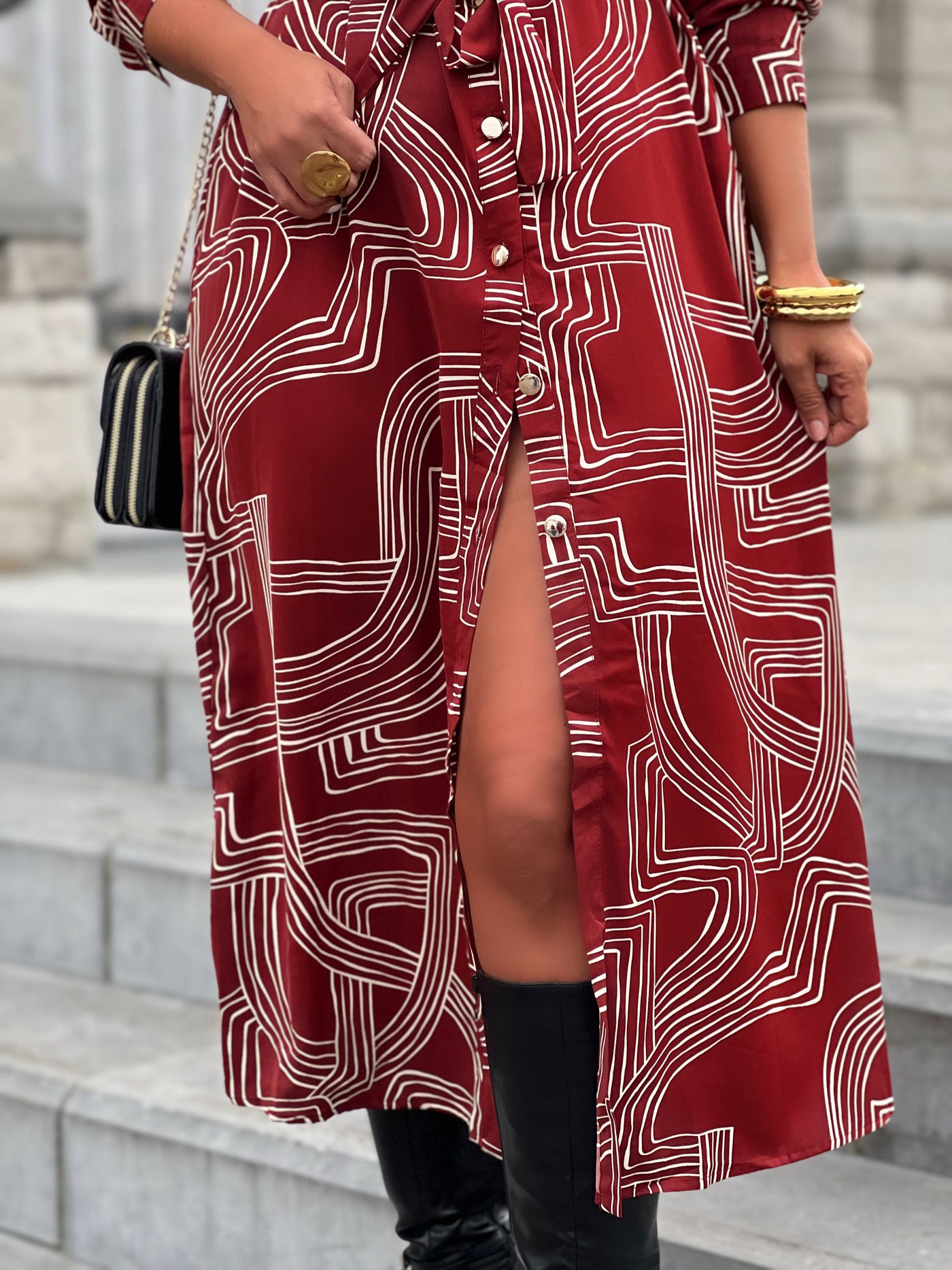 Longue robe DESTINY - BRIQUE