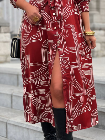 Longue robe DESTINY - BRIQUE