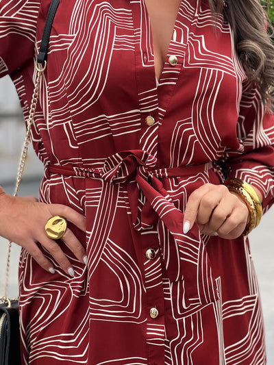 Longue robe DESTINY - BRIQUE