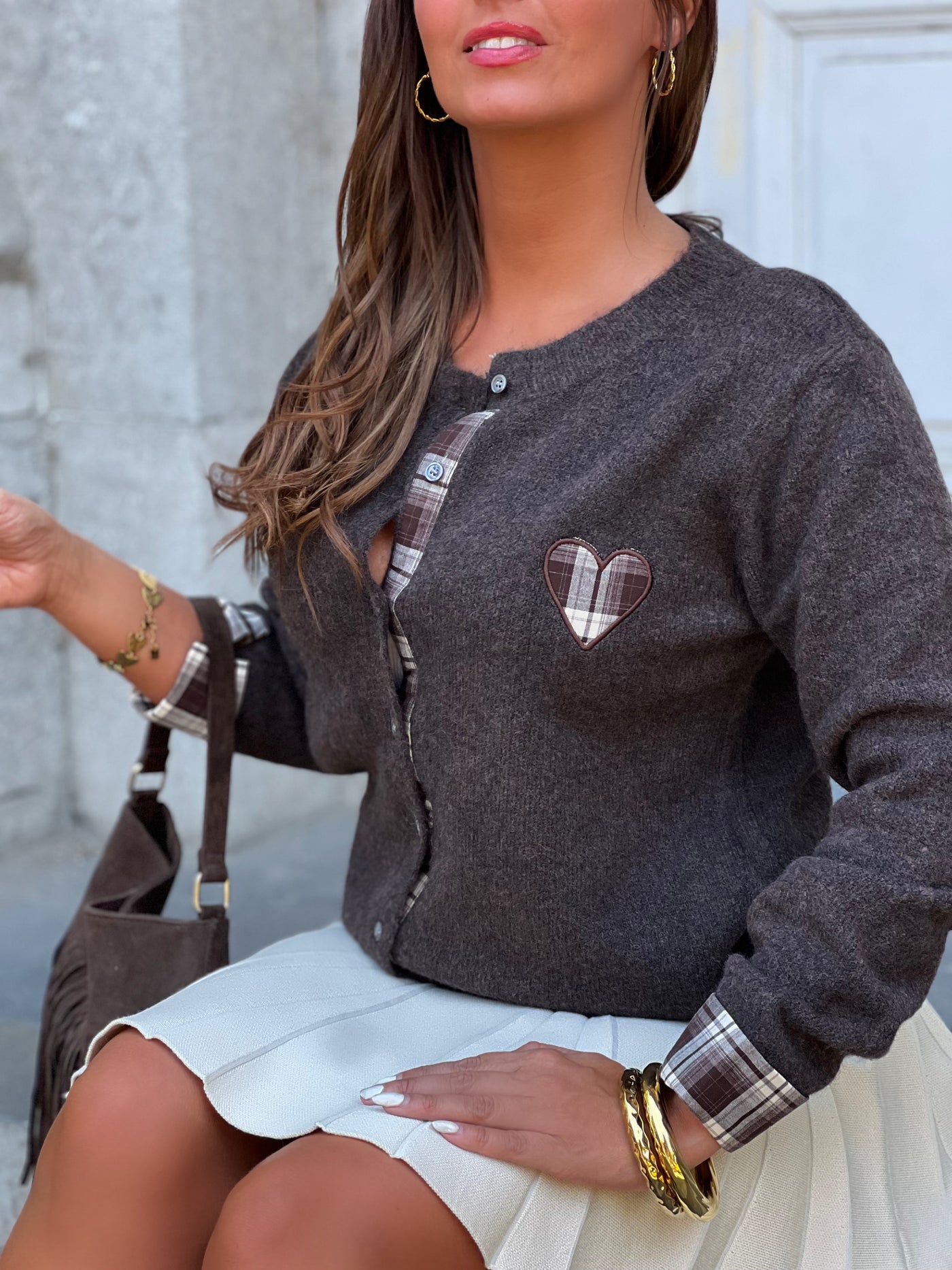 Gilet GIULIA - MARRON