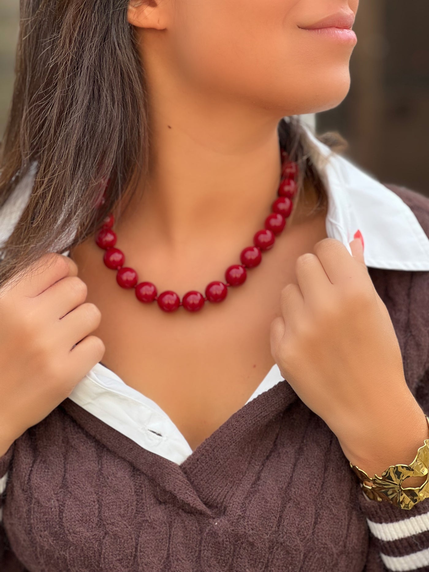 Collier en acier EMMA - BORDEAUX