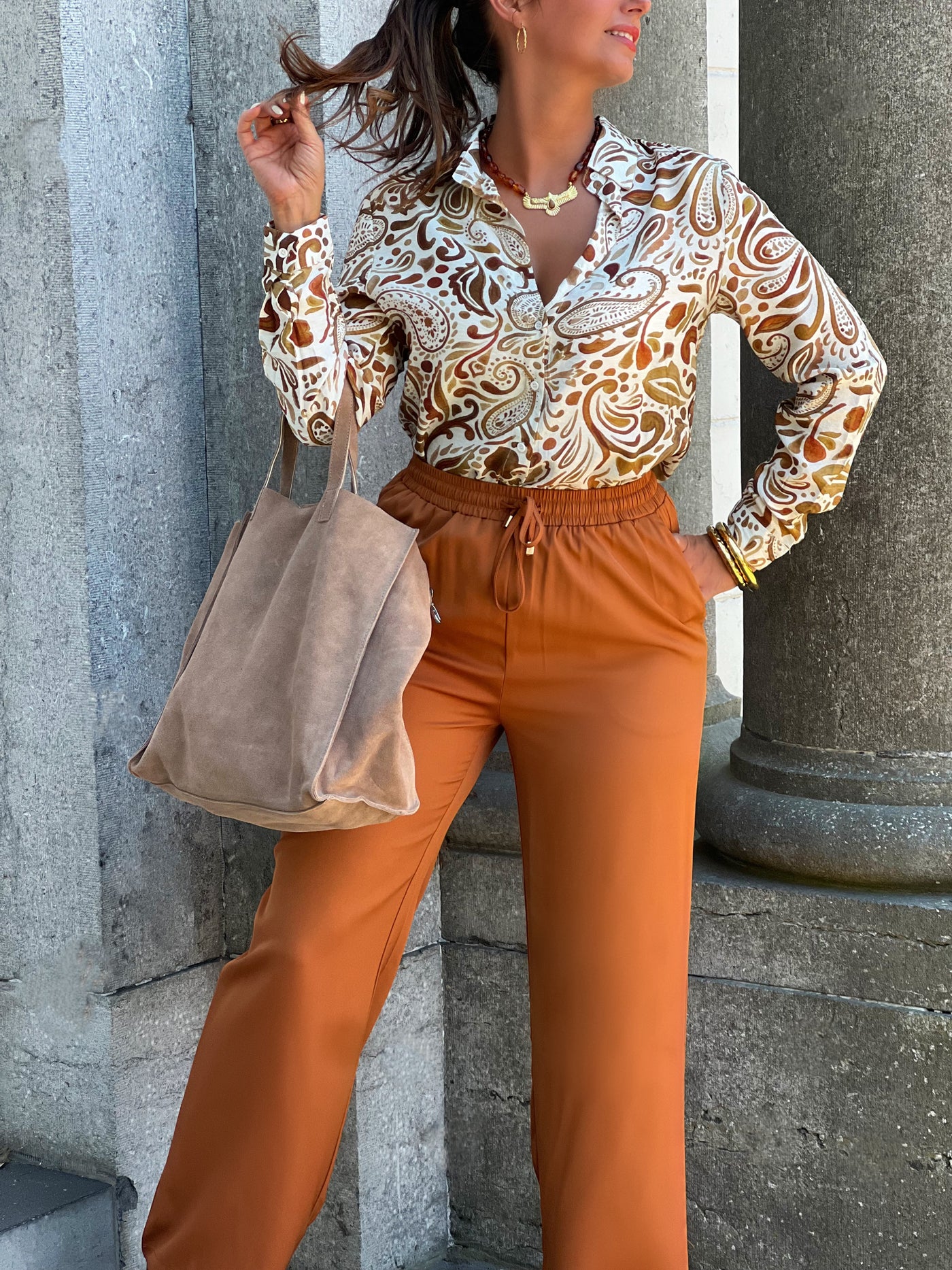 Pantalon ÉLINE - ROUILLE