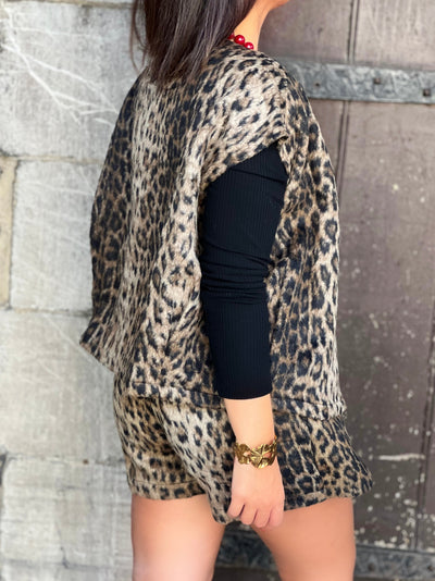 Veste sans manches CORALY - LEOPARD