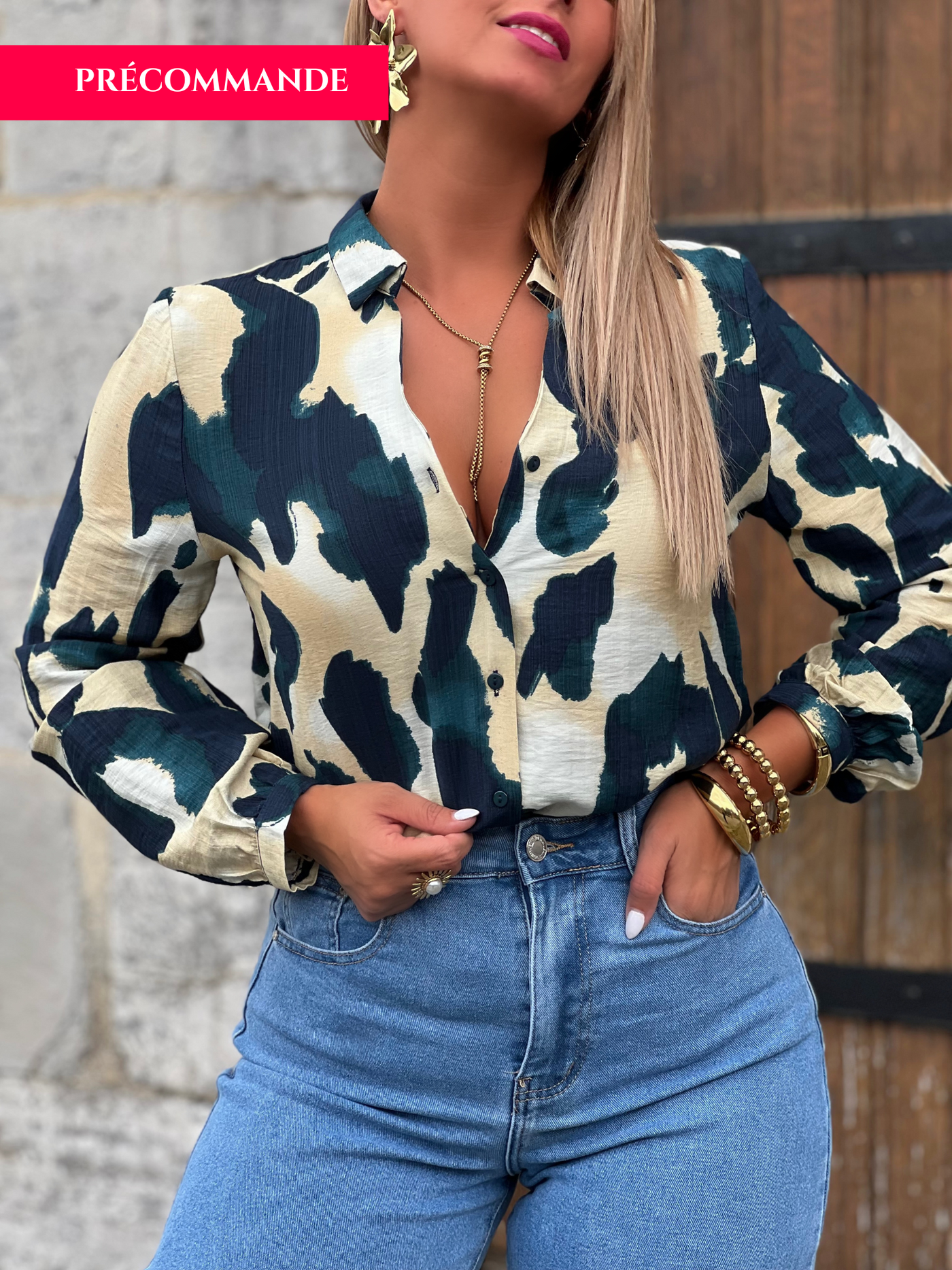 Chemise ISABEAU - BLEU