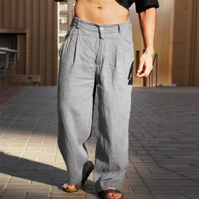 Dario - Pantalon large en lin