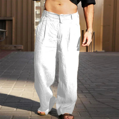 Dario - Pantalon large en lin