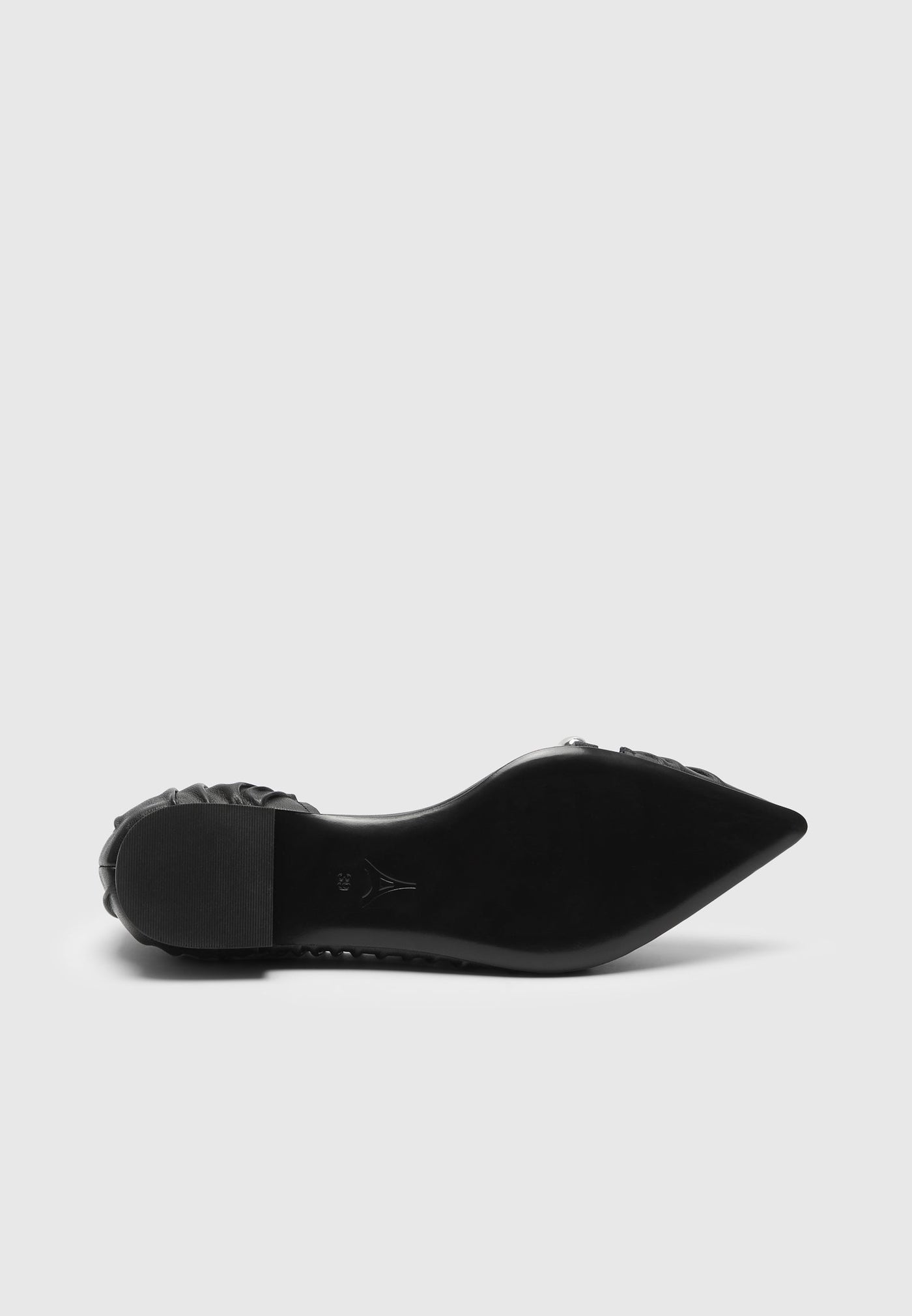 Céleste - Ballerines en cuir avec détails métalliques - Noir
