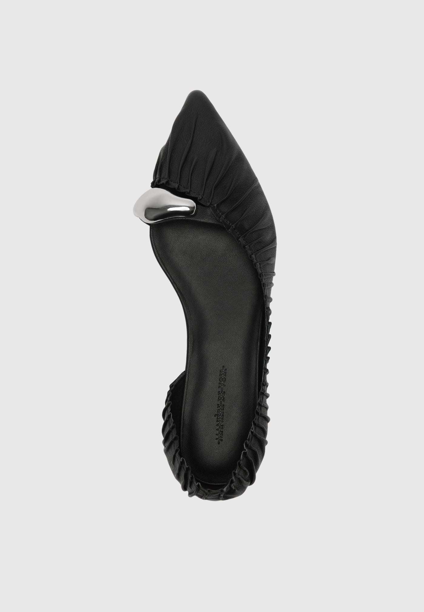 Céleste - Ballerines en cuir avec détails métalliques - Noir