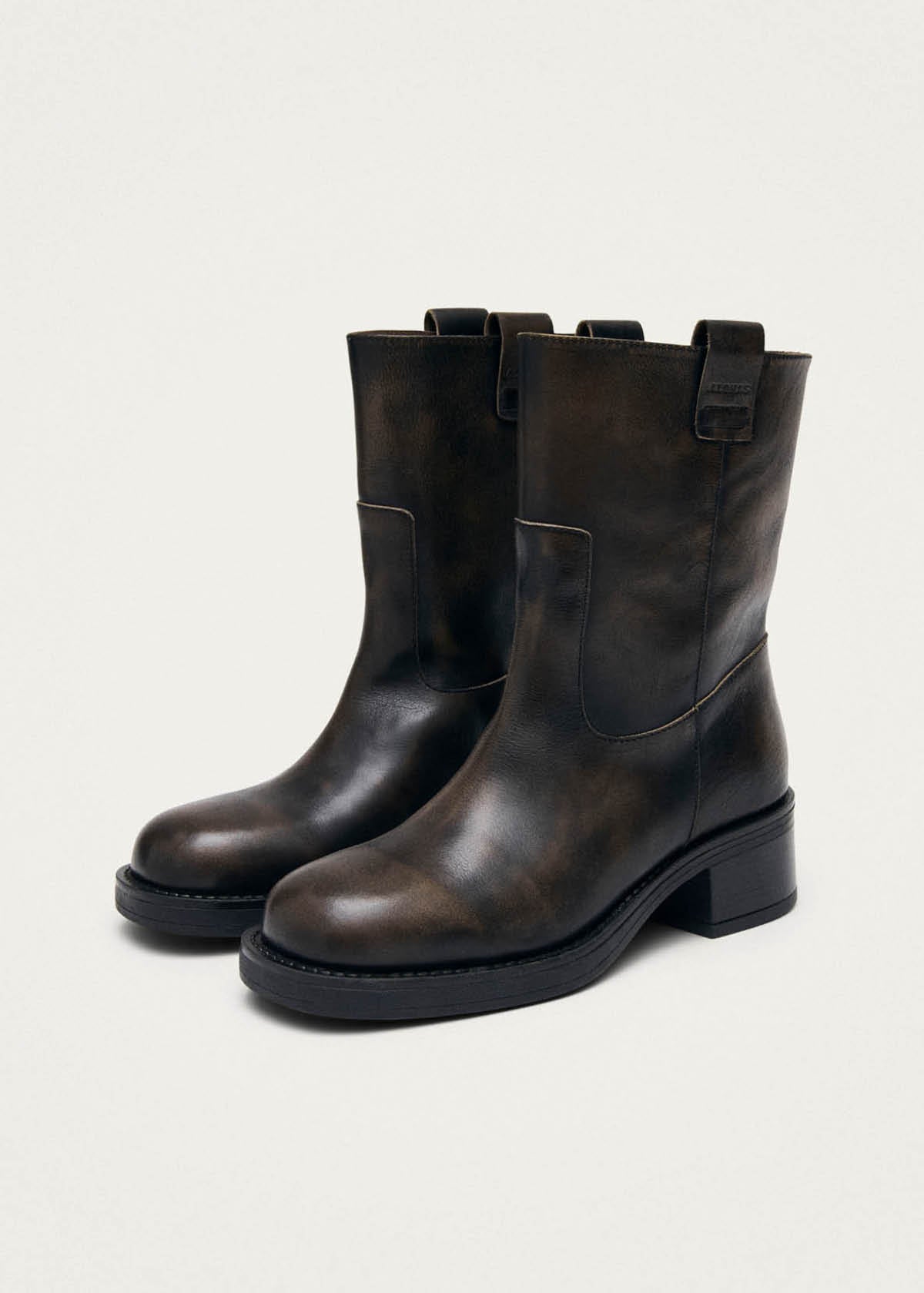 Rajan Brushed Brown Leather Boots